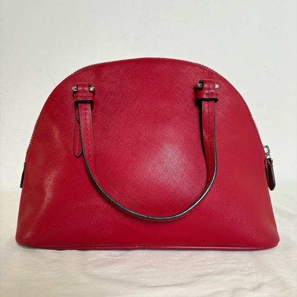 COACH Peyton F32582 Mini Dome Crossbody Bag Red - Picture 14 of 15